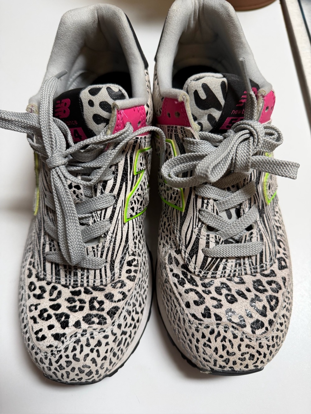 New Balance 574 Limited Edition Animal Cheetah Print - Black / Grey / Neo Mint